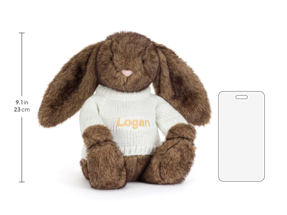 Hoppleston Luxe Bunny with Personalised Cream Jumper