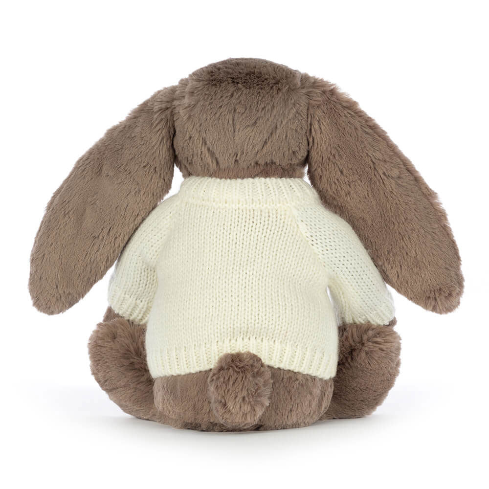 Bashful Truffle Bunny with Personalised Cream Jumper