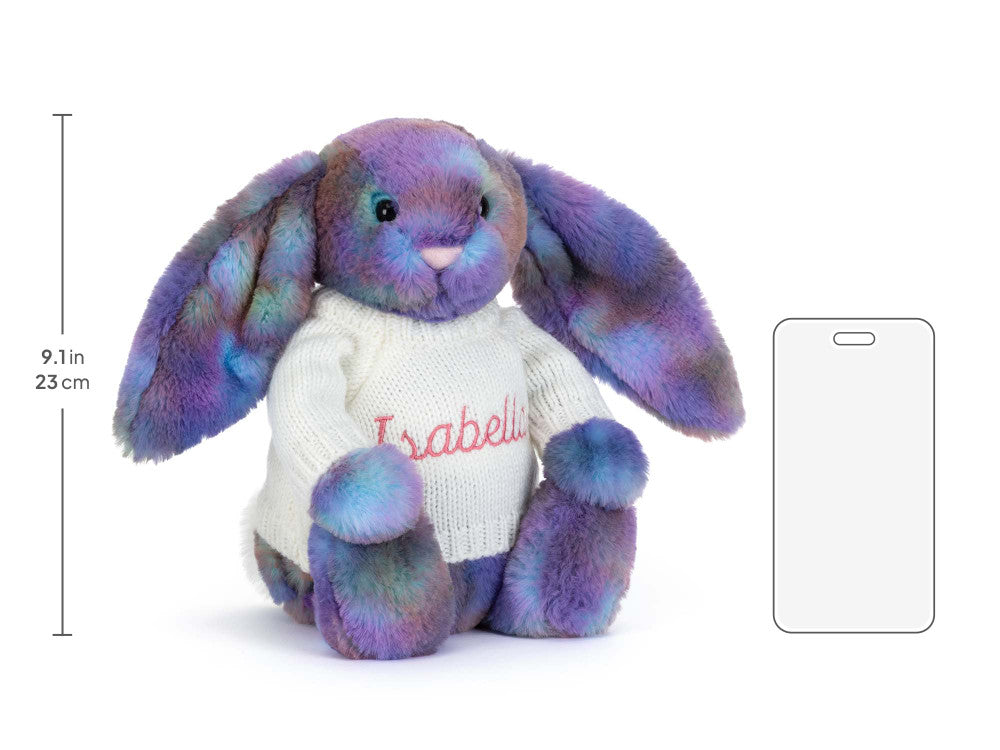 Zodihop Luxe Bunny with Personalised Cream Jumper