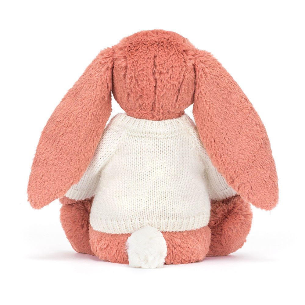 Bashful Sorrel Bunny with Personalised Cream Jumper