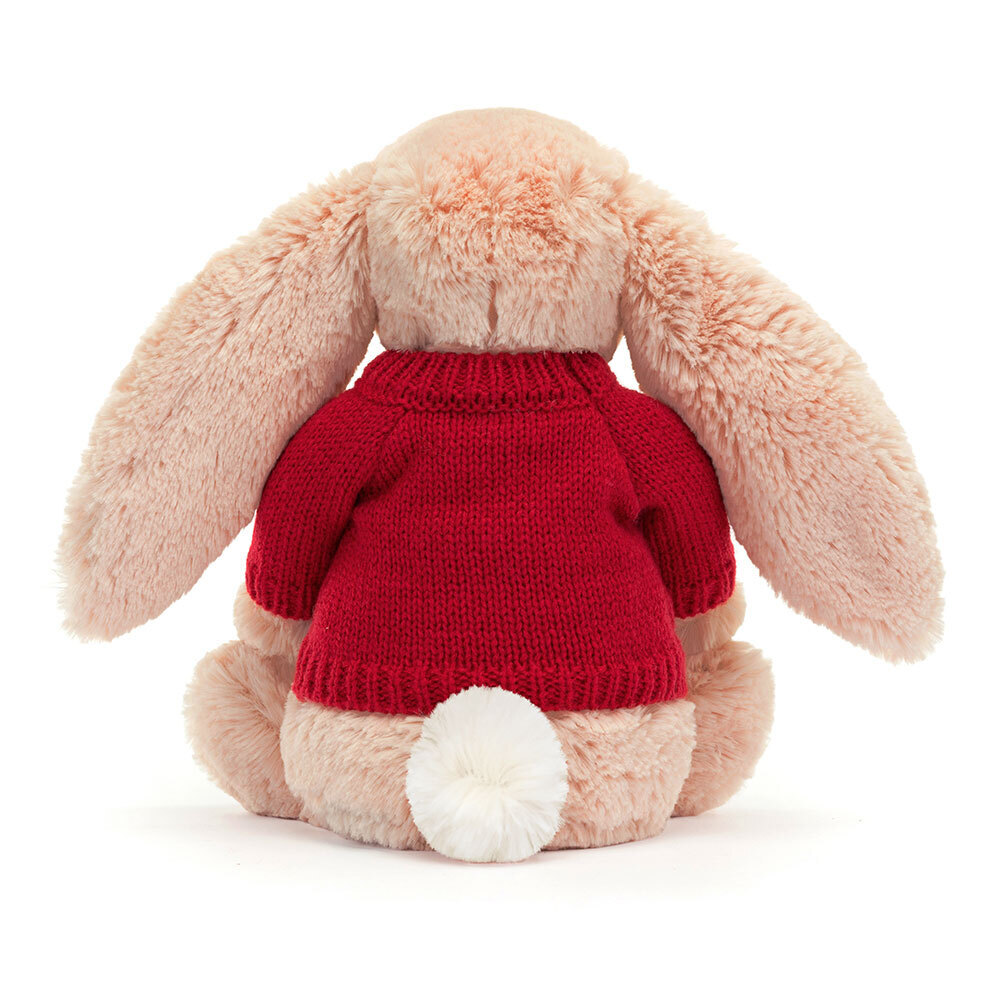Bashful Blush Bunny with Personalised Red Jumper