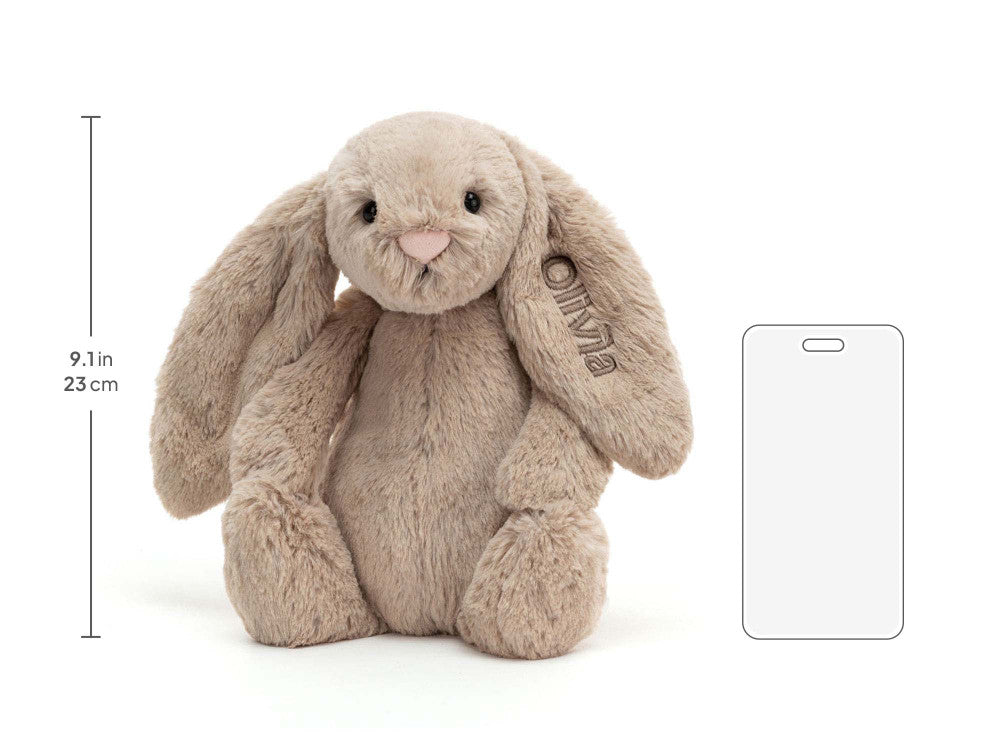 Personalised Bashful Beige Bunny Medium
