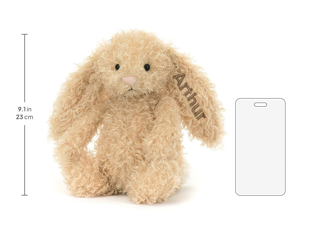 Personalised Bashful Luxe Bunny Curly Original