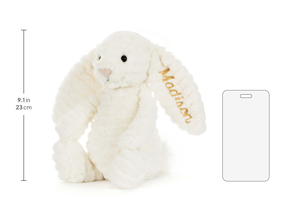Personalised Bashful Luxe Bunny Nimbus
