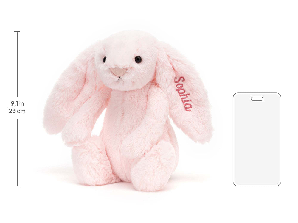 Personalised Bashful Pink Bunny Medium