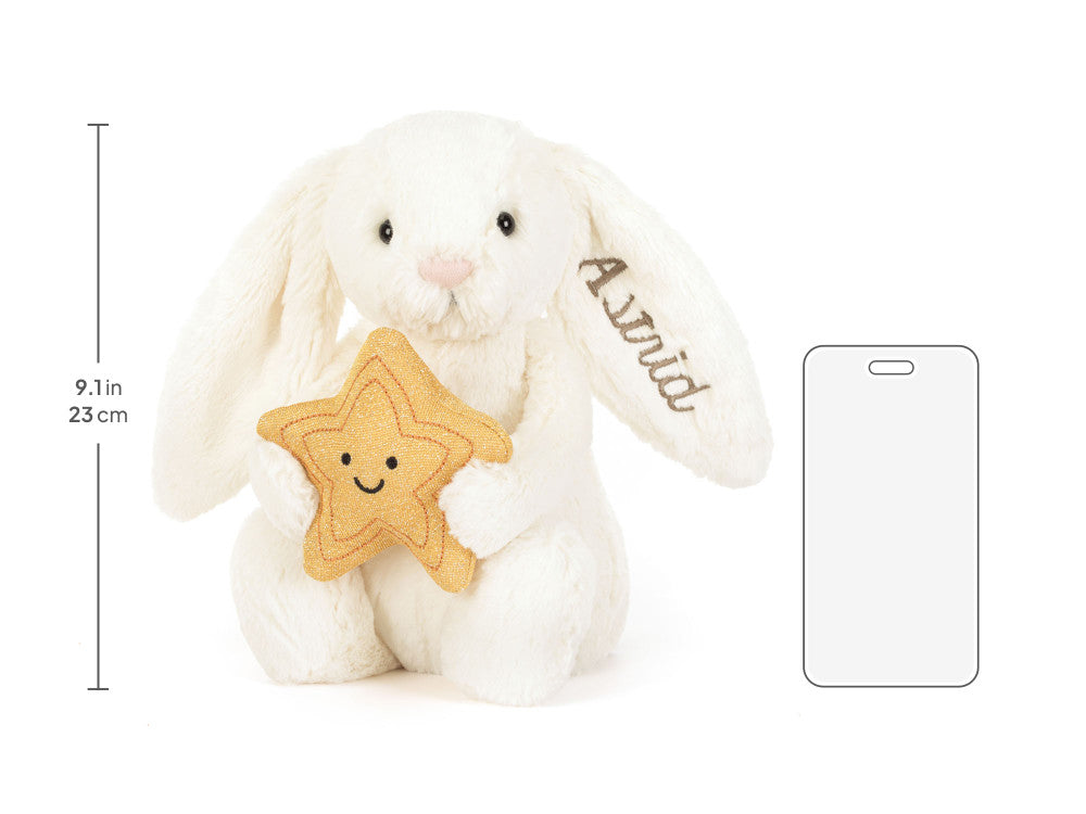 Personalised Cream Bunny with Star