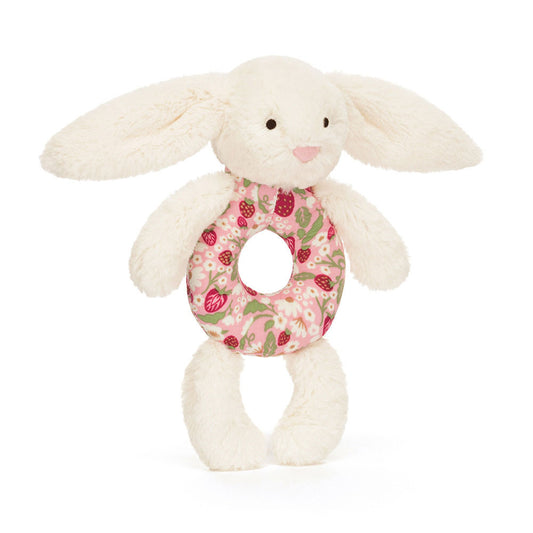 Blossom Cream Bunny 'Berry' Ring Rattle