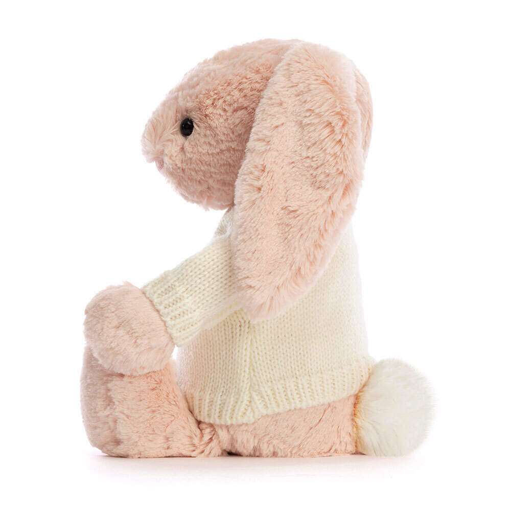 Bashful Blush Bunny with Personalised Cream Jumper