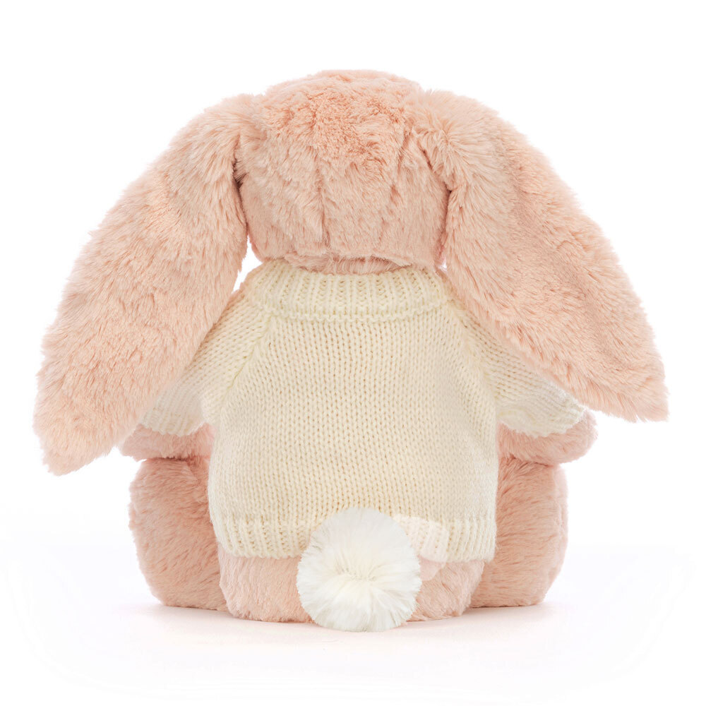 Bashful Blush Bunny with Personalised Cream Jumper