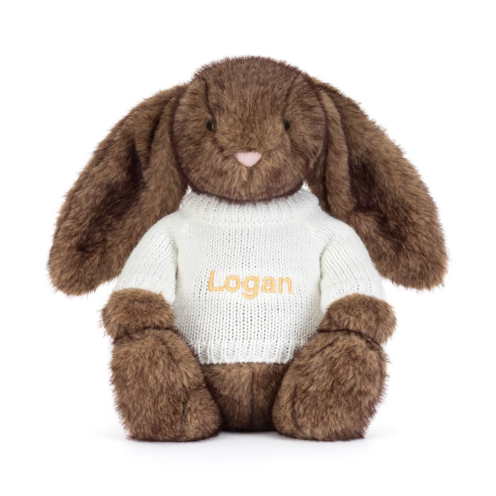Hoppleston Luxe Bunny with Personalised Cream Jumper