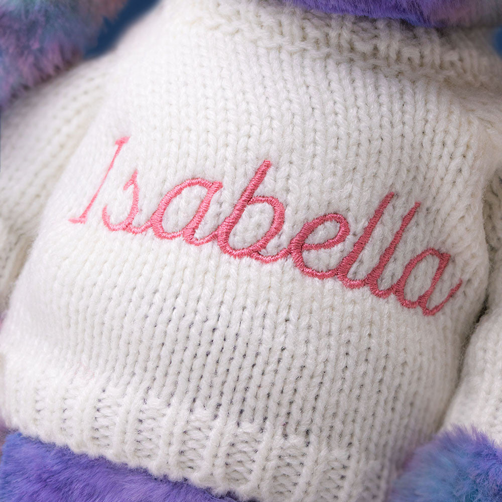 Zodihop Luxe Bunny with Personalised Cream Jumper