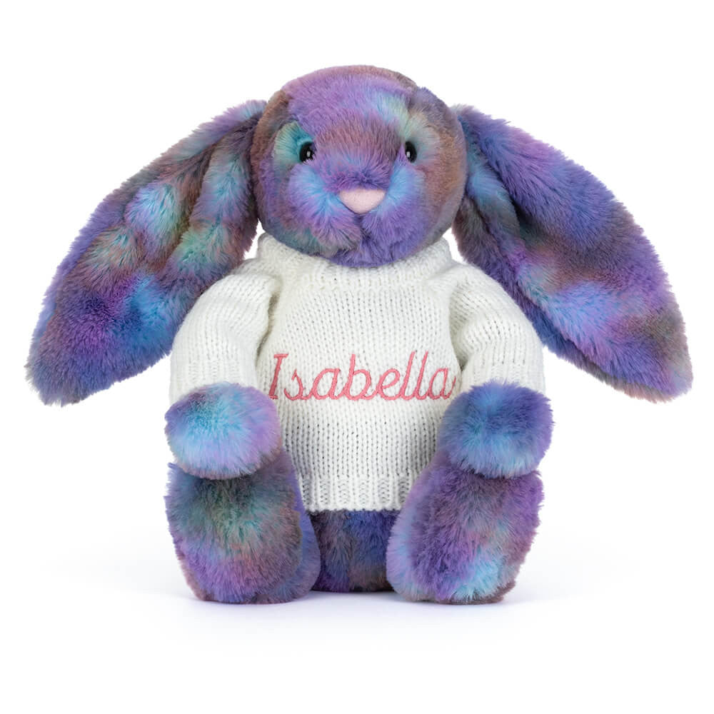 Zodihop Luxe Bunny with Personalised Cream Jumper