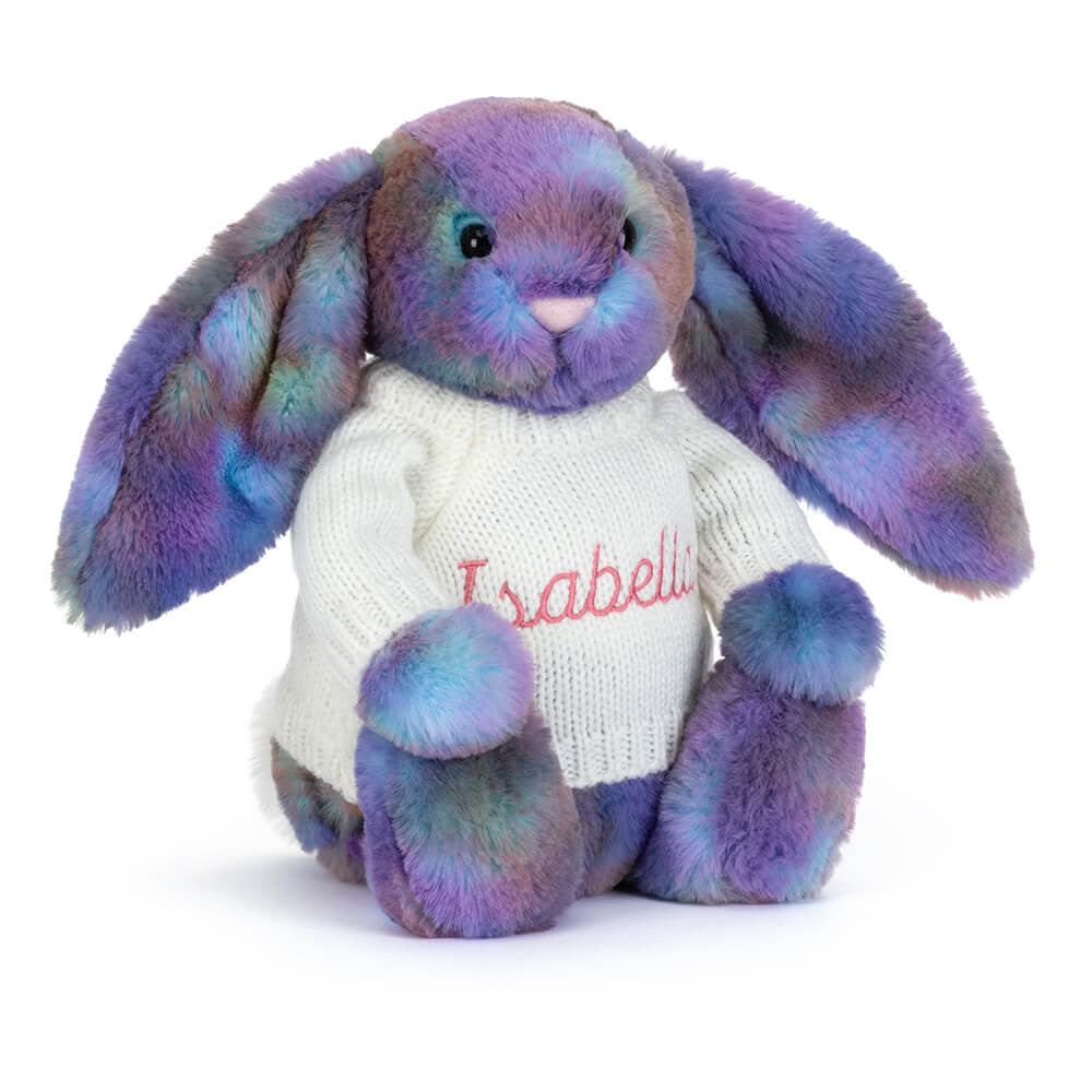 Zodihop Luxe Bunny with Personalised Cream Jumper
