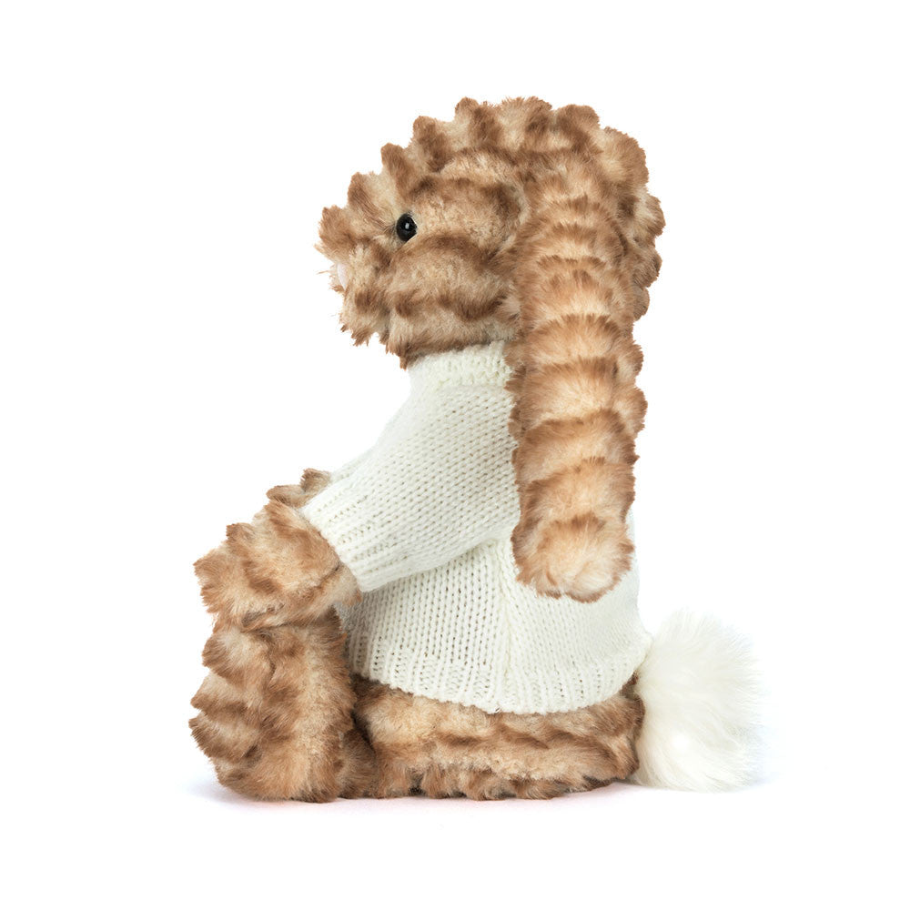 Bashful Luxe Bunny Juniper with Personalised Cream Jumper