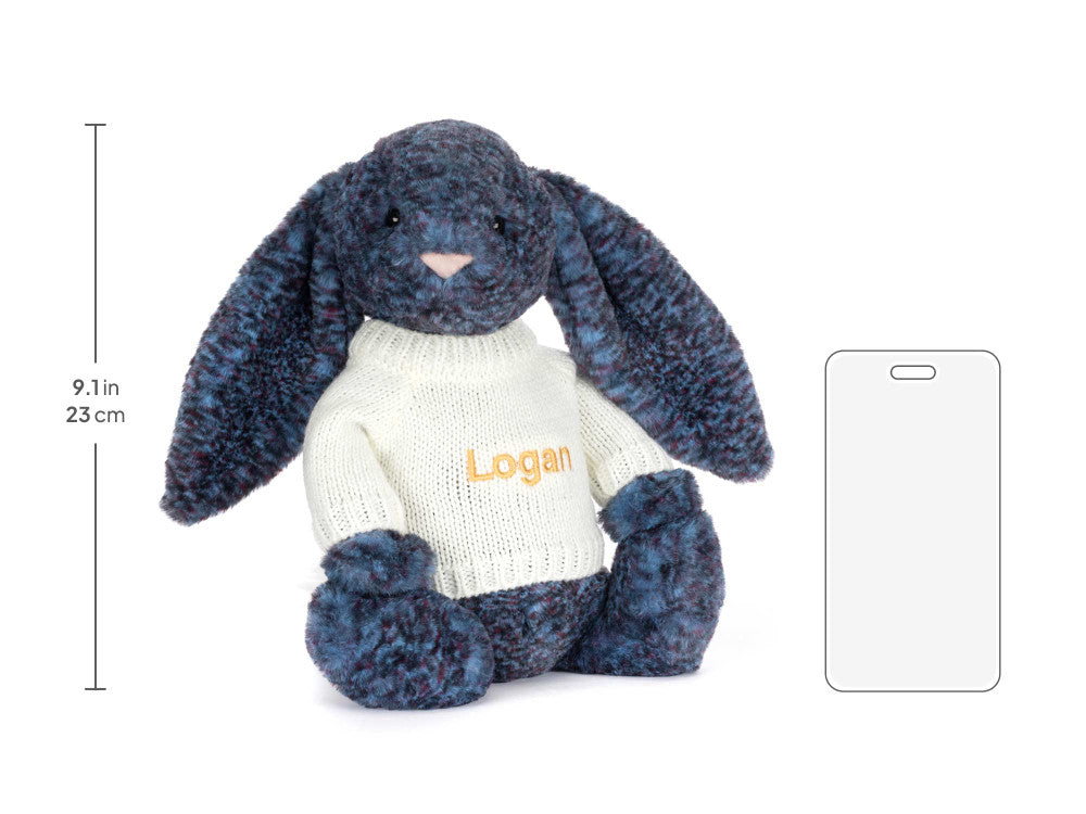 Hopscone Luxe Bunny with Personalised Cream Jumper