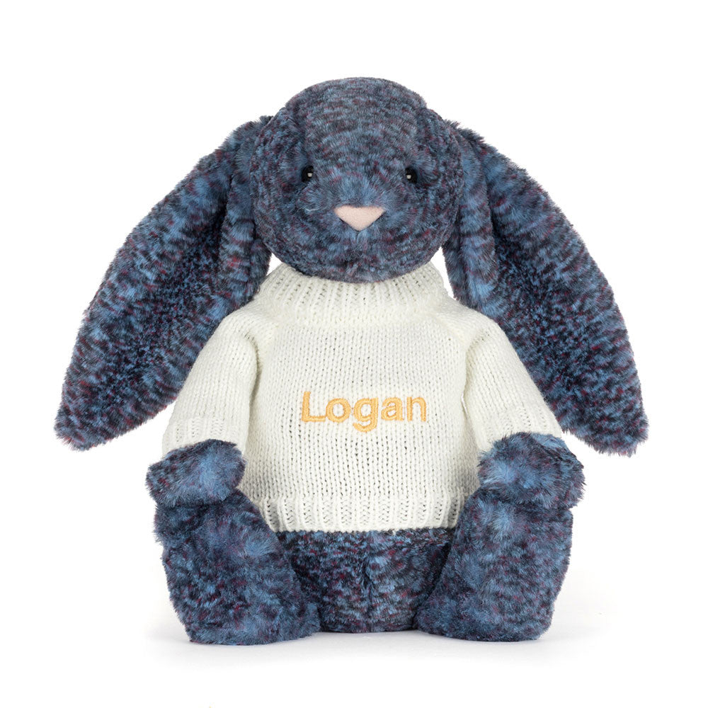 Hopscone Luxe Bunny with Personalised Cream Jumper