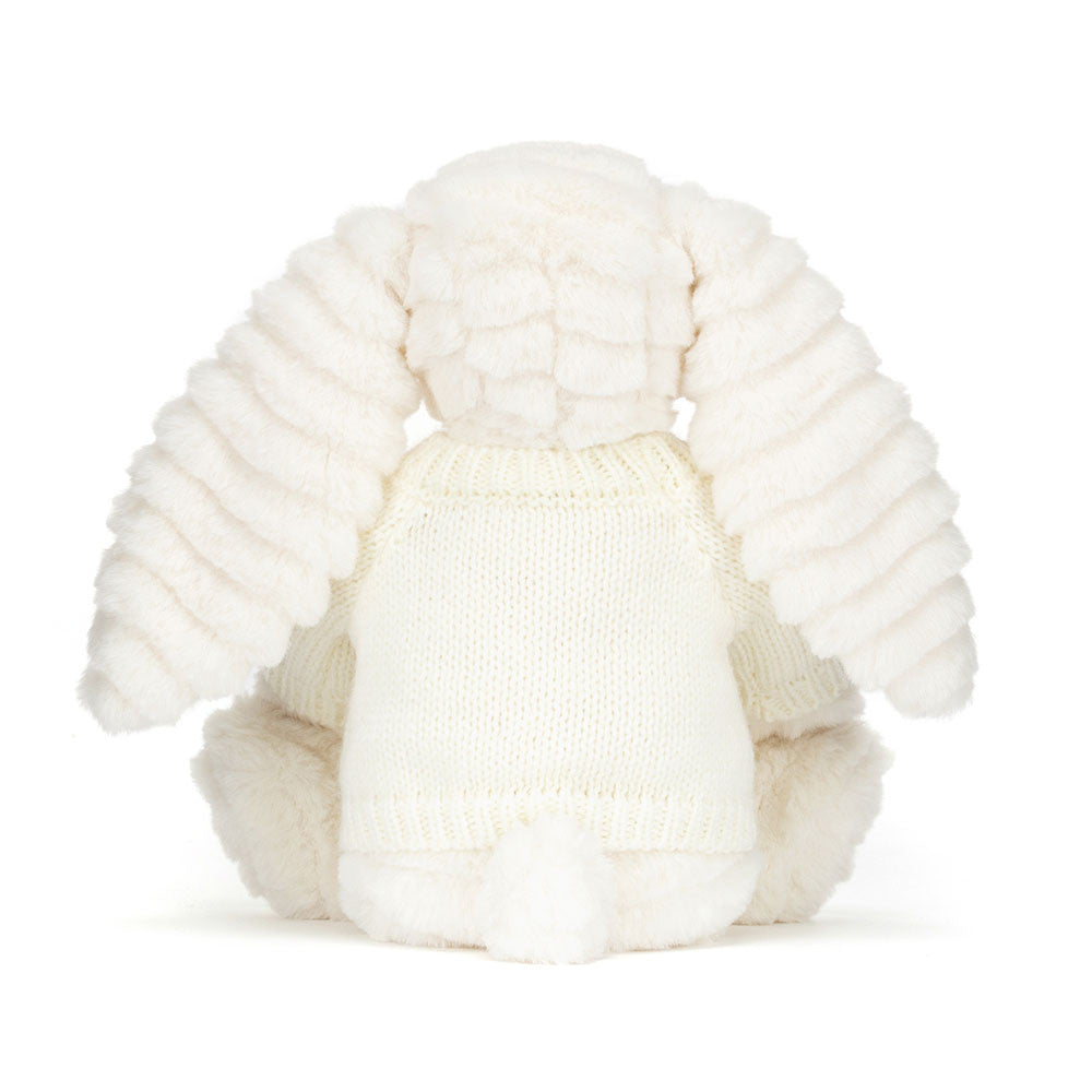 Bashful Luxe Bunny Nimbus with Personalised Cream Jumper