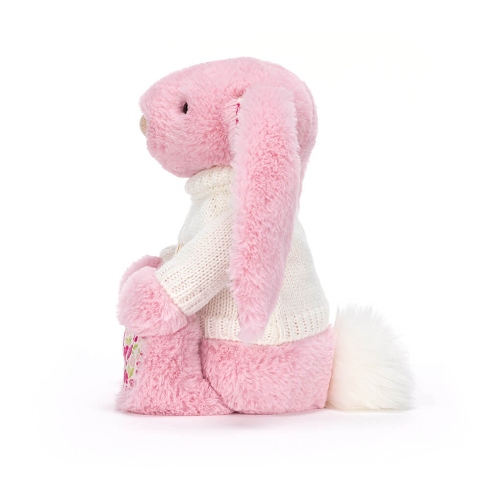 Blushkin Blossom Luxe Bunny with Personalised Cream Jumper