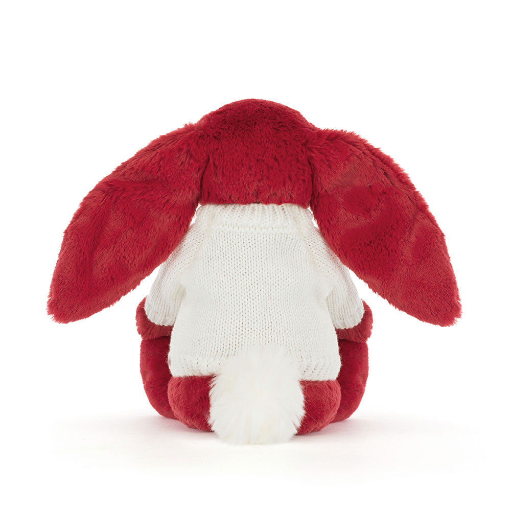 Bashful Luxe Bunny Scarlett with Personalised Cream Jumper