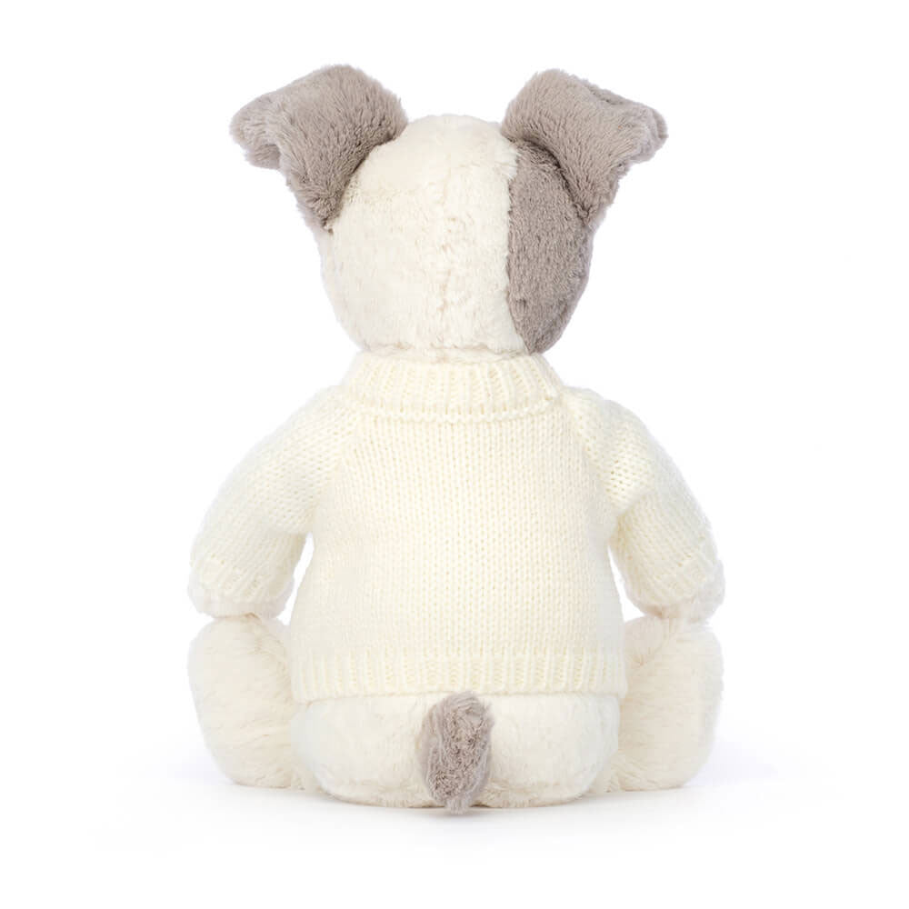 Bashful Terrier with Personalised Cream Jumper