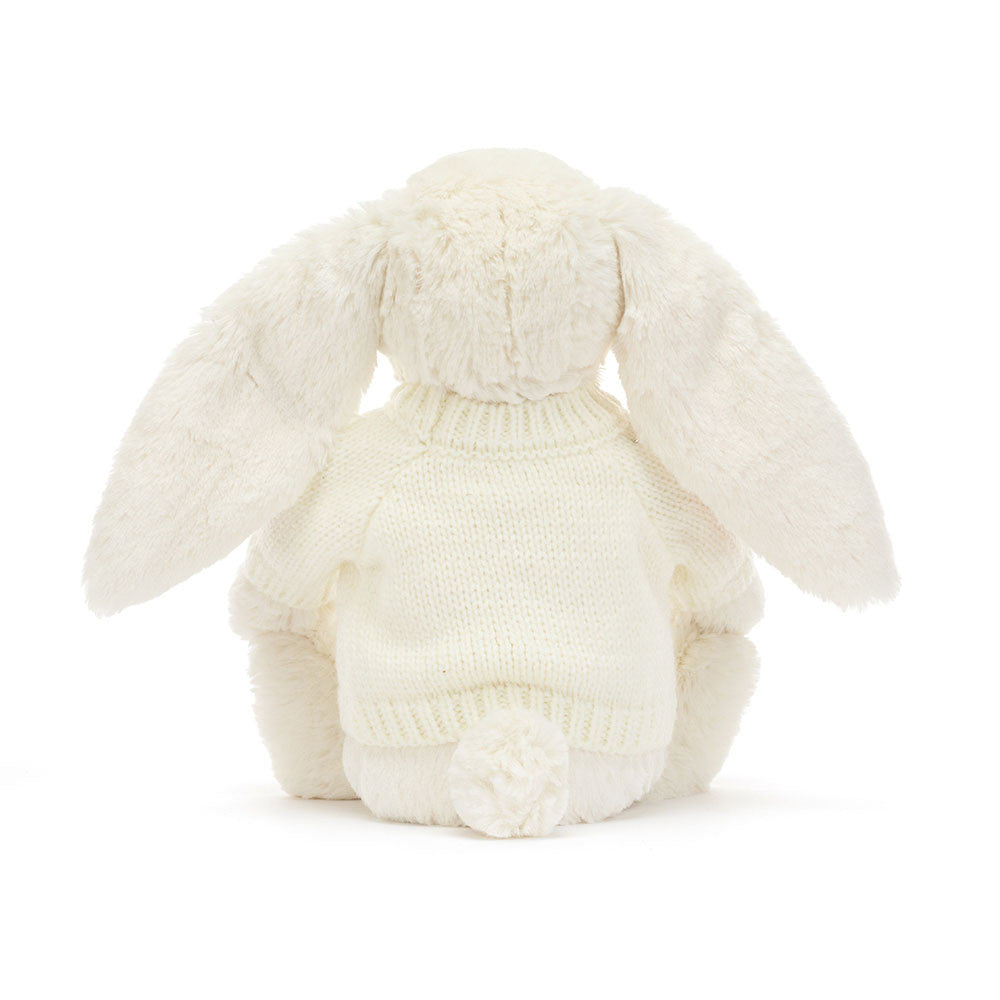 Blossom Cream Bunny 'Berry' with Personalised Cream Jumper
