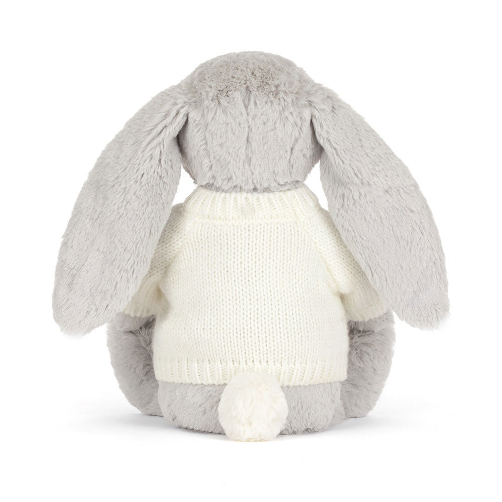 Blossom Silver Bunny 'Bloom' with Personalised Cream Jumper