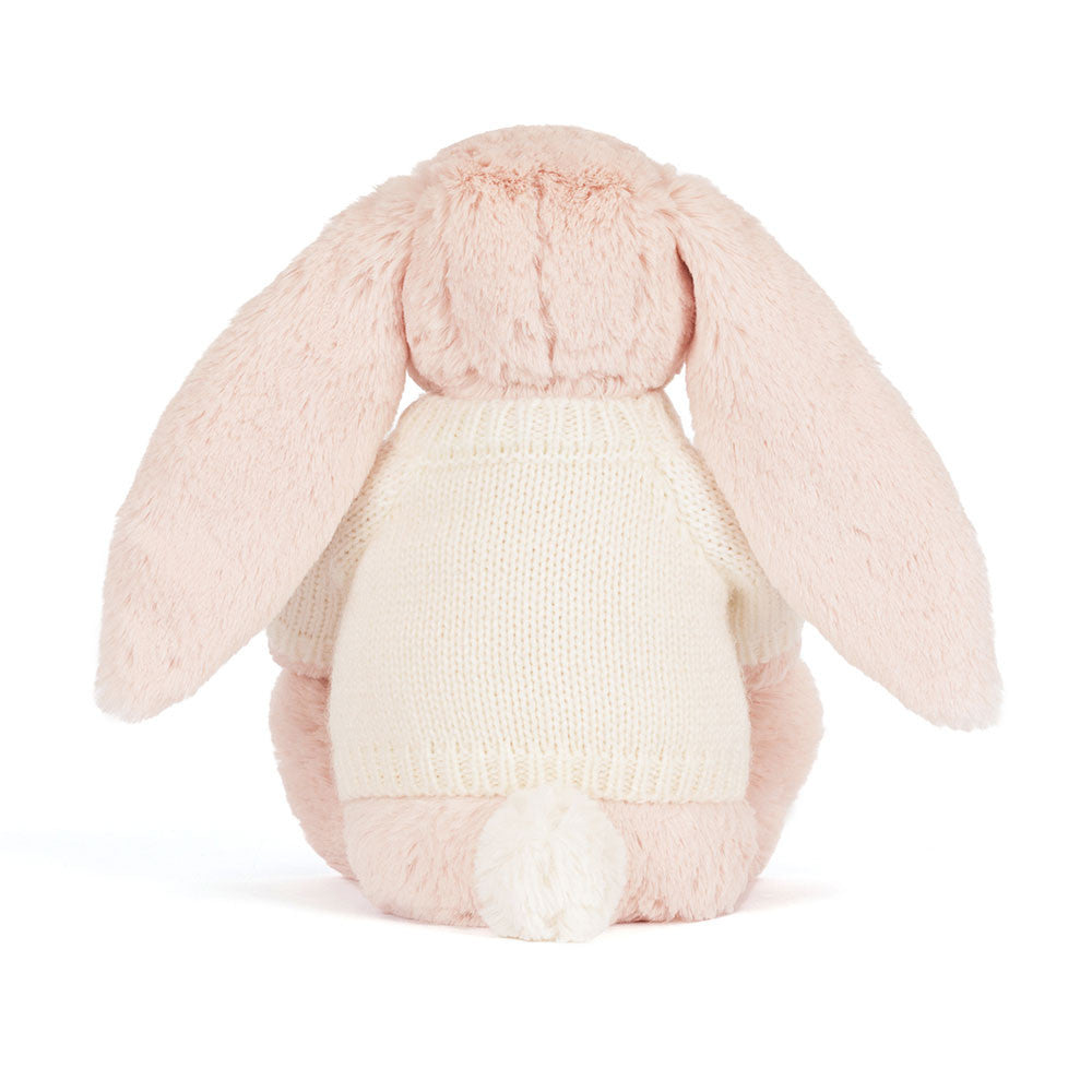 Blossom Blush Bunny 'Cherry' with Personalised Cream Jumper