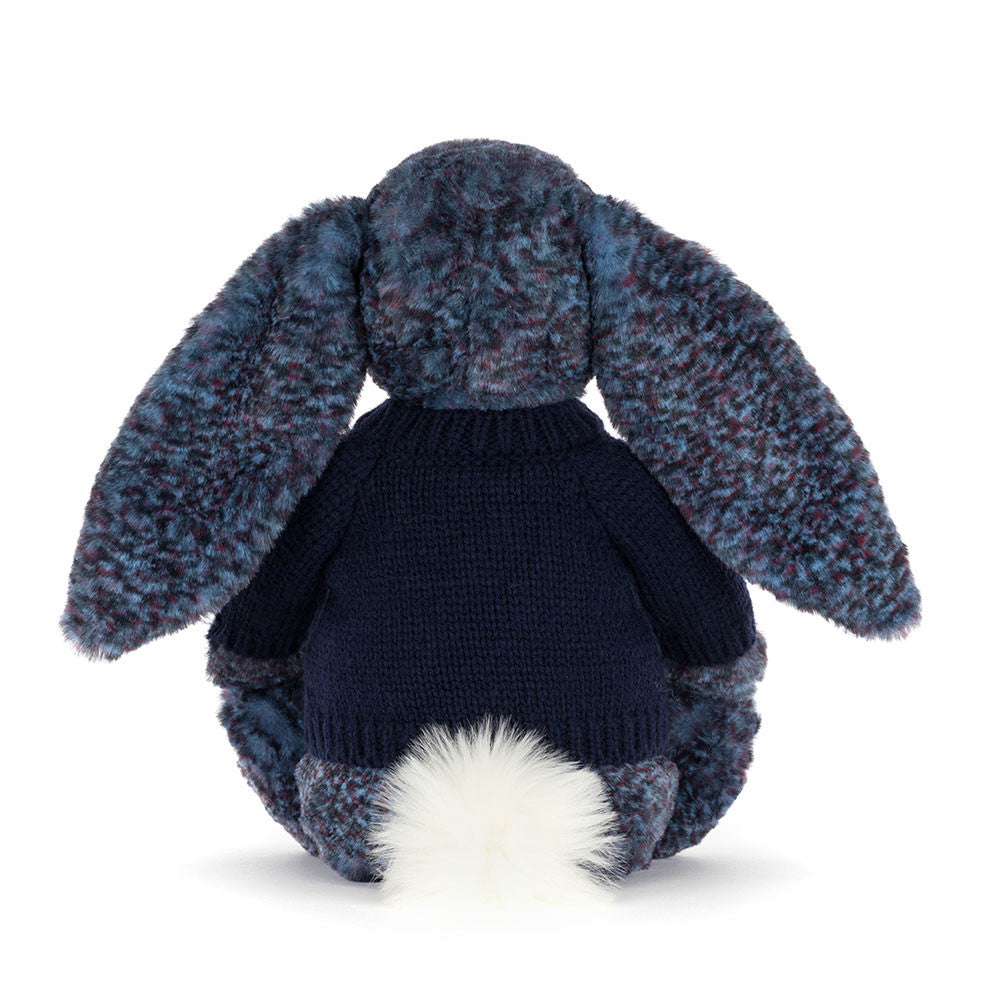Hopscone Luxe Bunny with Personalised Navy Jumper