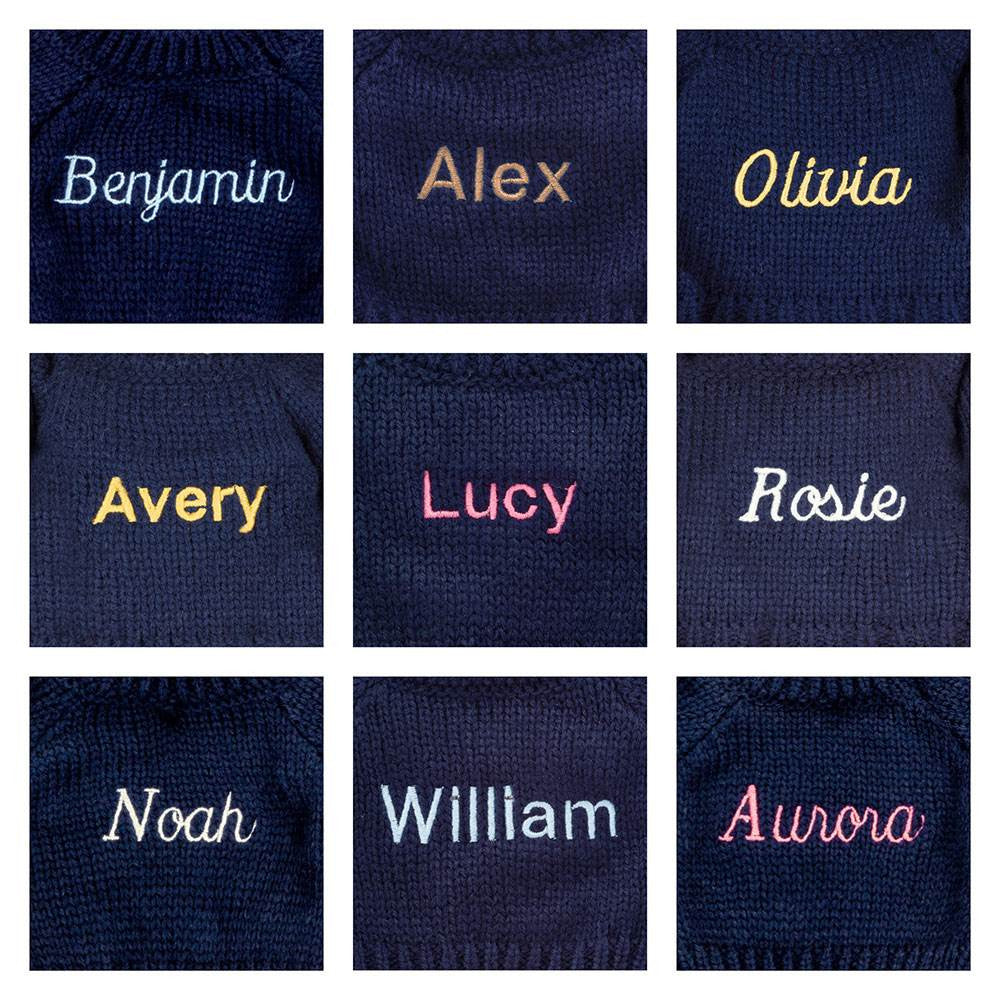 Bashful Luxe Bunny Rosa with Personalised Navy Jumper