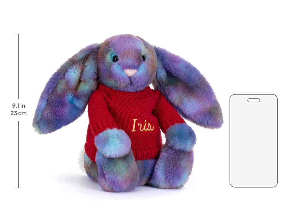 Zodihop Luxe Bunny with Personalised Red Jumper