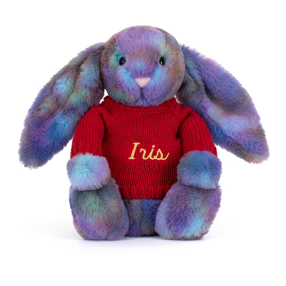 Zodihop Luxe Bunny with Personalised Red Jumper