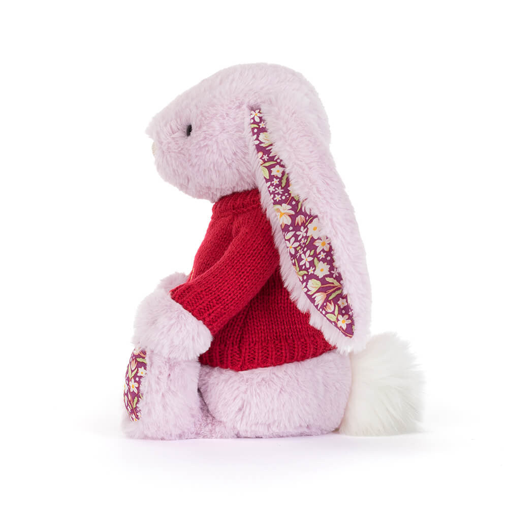 Thistlepop Blossom Luxe Bunny with Personalised Red Jumper