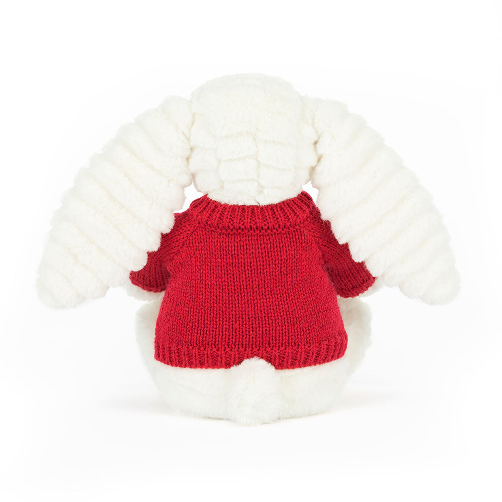 Bashful Luxe Bunny Nimbus with Personalised Red Jumper