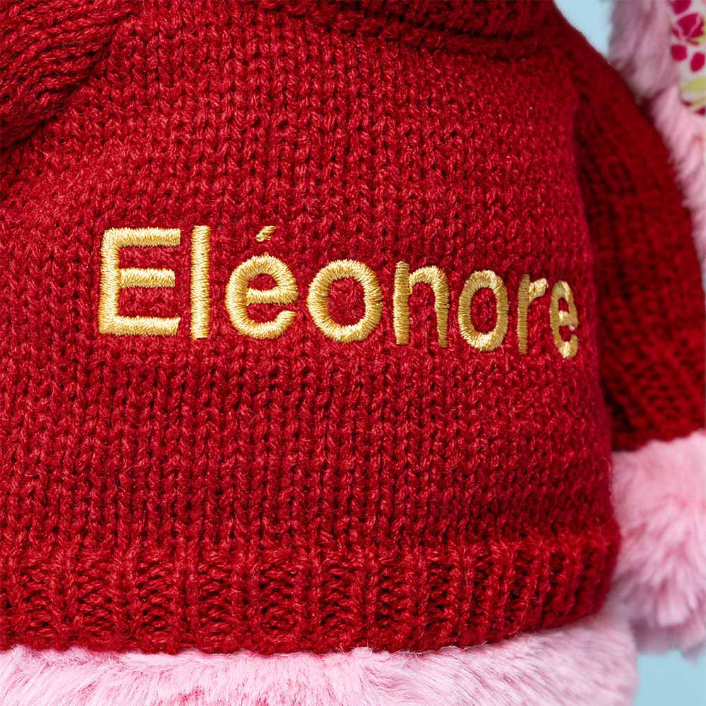 Blushkin Blossom Luxe Bunny with Personalised Red Jumper