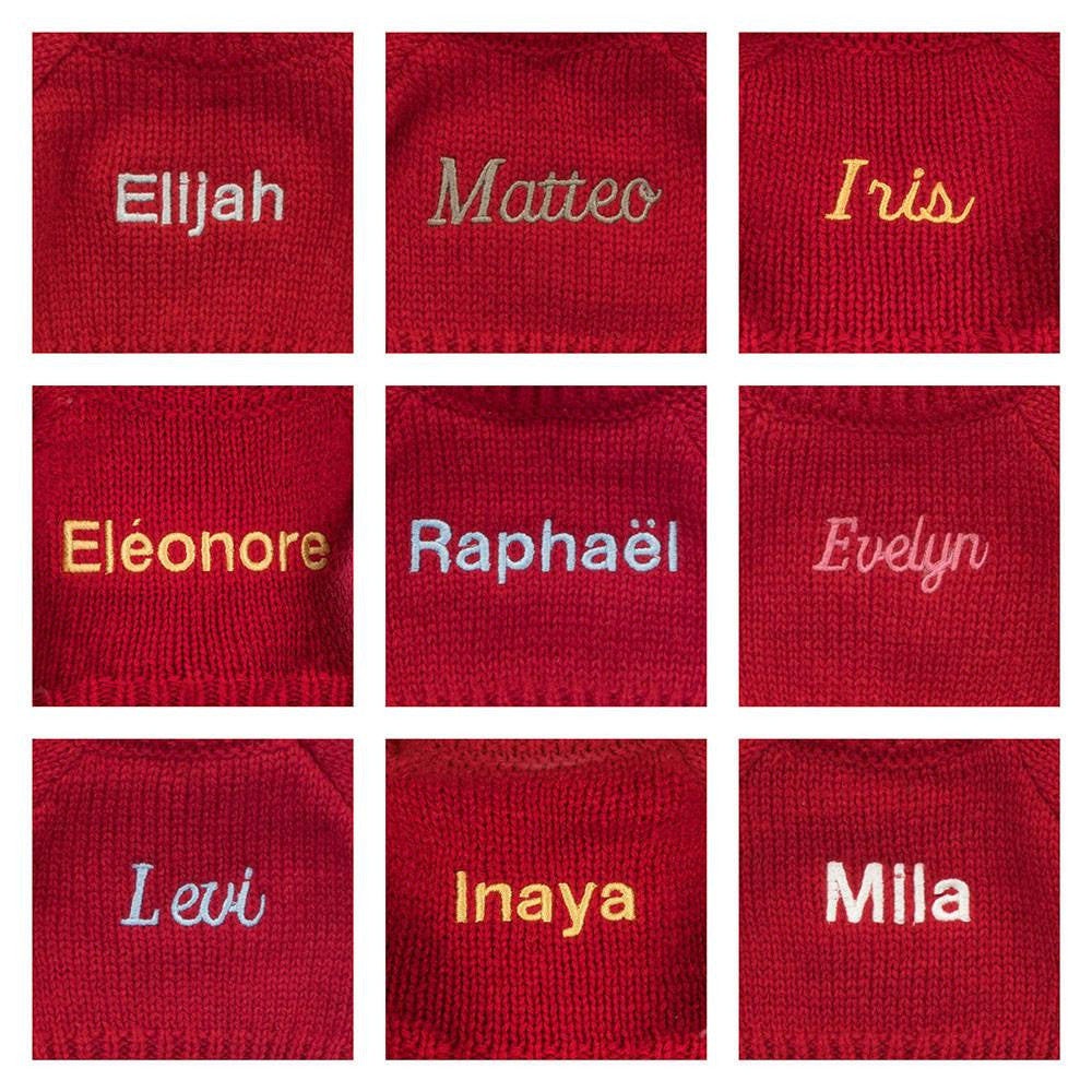 Bashful Luxe Bunny Rosa with Personalised Red Jumper