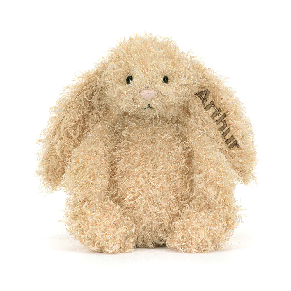 Personalised Bashful Luxe Bunny Curly Original