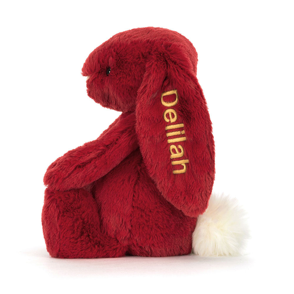 Personalised Bashful Luxe Bunny Scarlett Medium