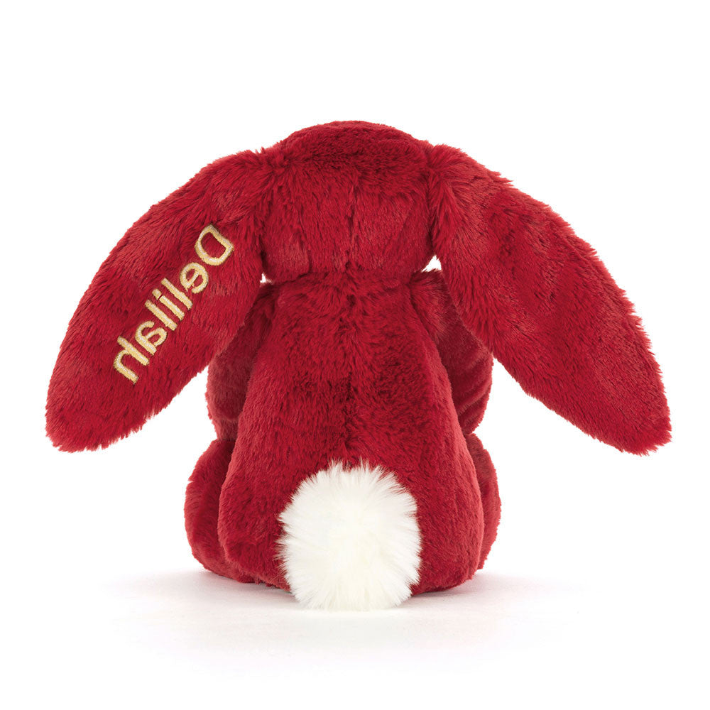 Personalised Bashful Luxe Bunny Scarlett Medium