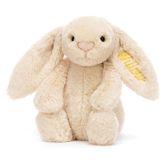 Personalised Bashful Luxe Bunny Willow Medium