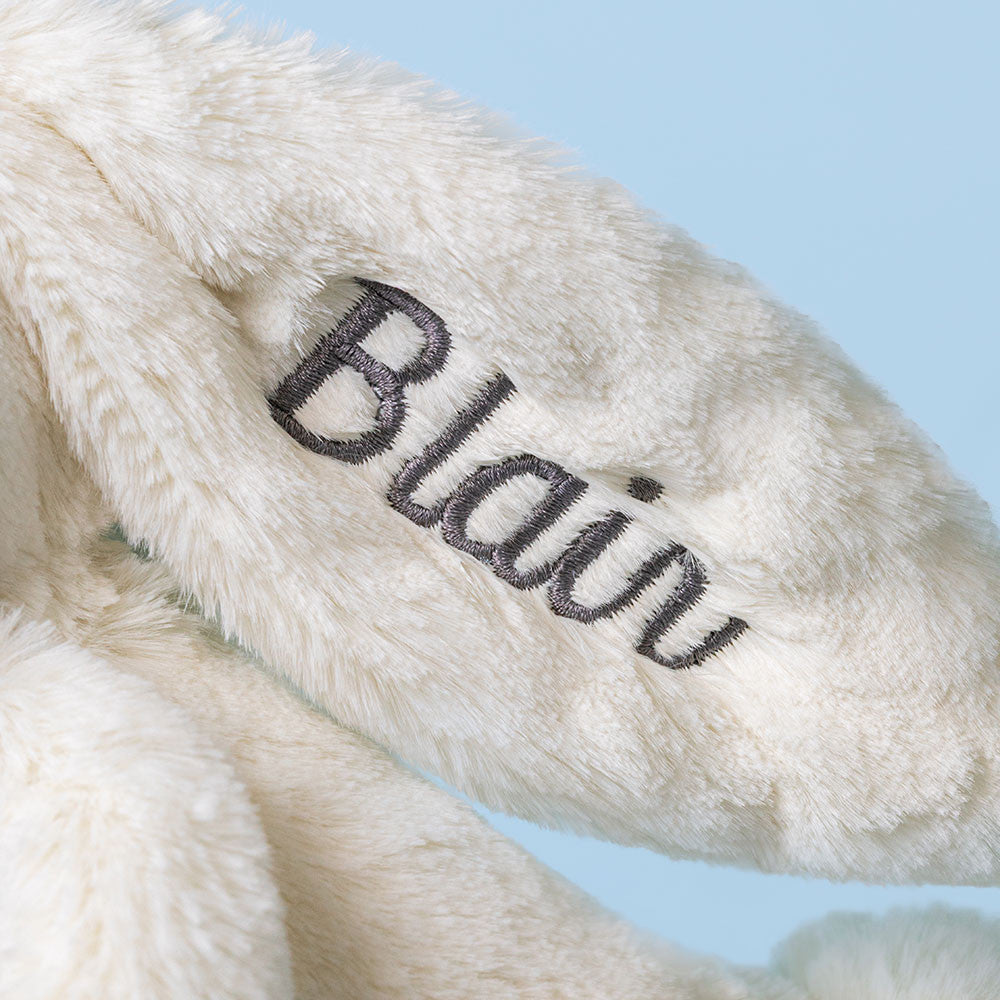 Personalised Cream Bunny with Plant
