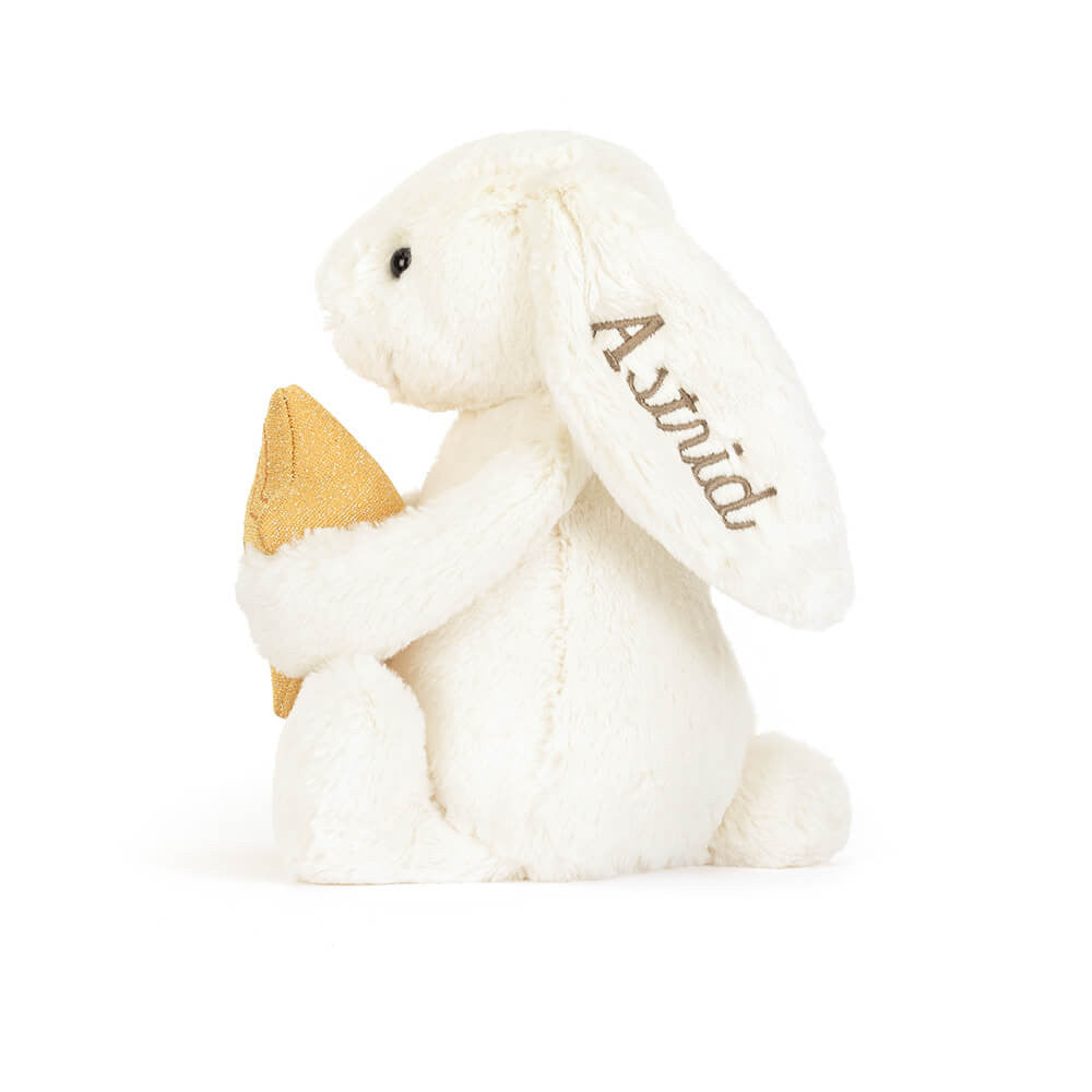 Personalised Cream Bunny with Star