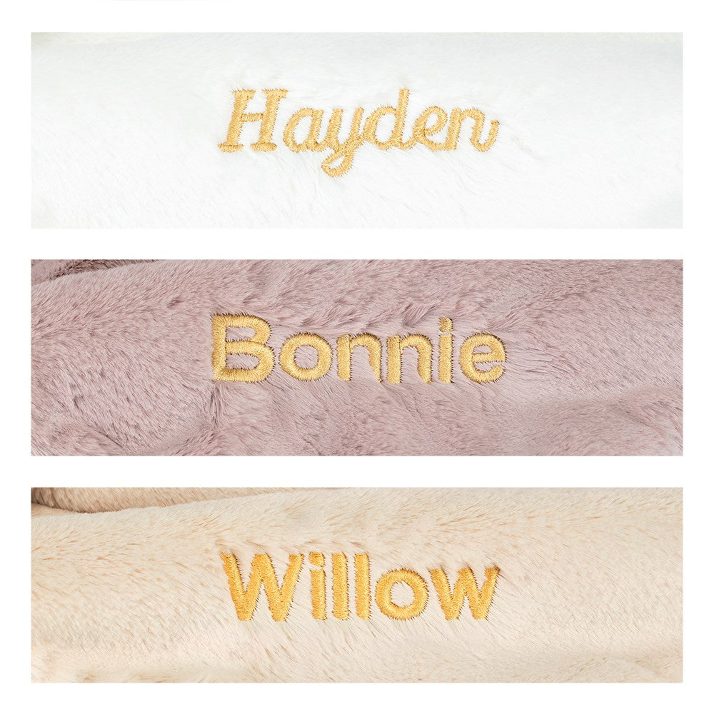 Personalised Bashful Luxe Bunny Willow Blankie